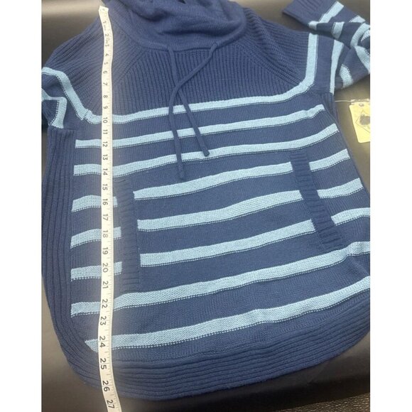 St Johns Bay Women’s Blue Pullover Sweater Cowl Neck Drawstring Pockets Sz M NEW - Picture 10 of 10